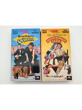 Ma and Pa Kettle VHS Lot Old MacDonalds Farm On Vacation Classic Comedy